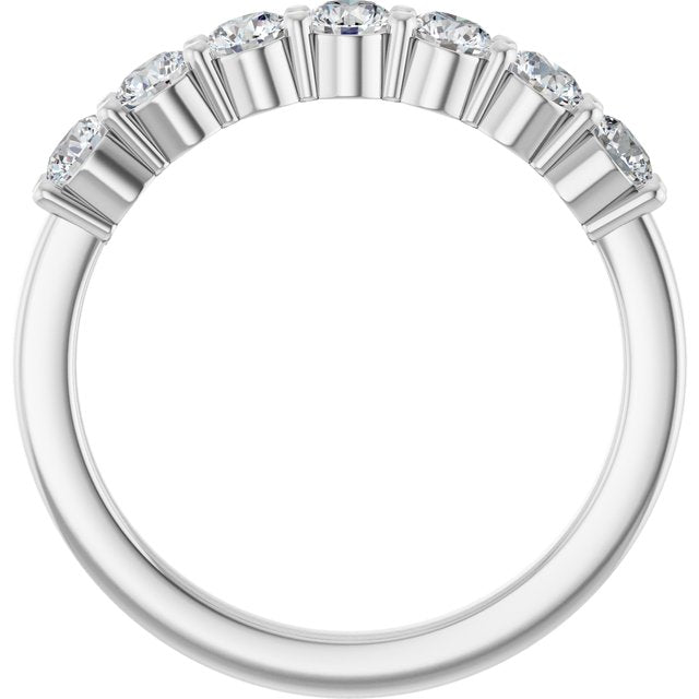 14K White 1/10 CTW Natural Diamond Anniversary Band