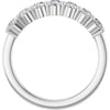 Elegant 14K White Gold Natural Diamond Anniversary Band with 1/10 CTW Sparkle