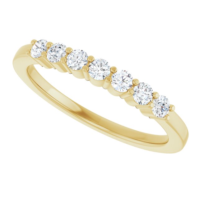 Elegant 14K White Gold Natural Diamond Anniversary Band with 1/10 CTW Sparkle