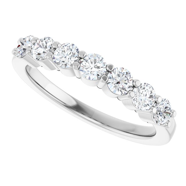 14K White 1/10 CTW Natural Diamond Anniversary Band