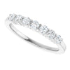 Elegant 14K White Gold Natural Diamond Anniversary Band with 1/10 CTW Sparkle