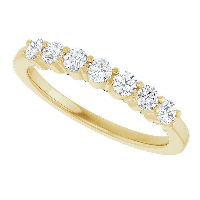 14K White 1/10 CTW Natural Diamond Anniversary Band