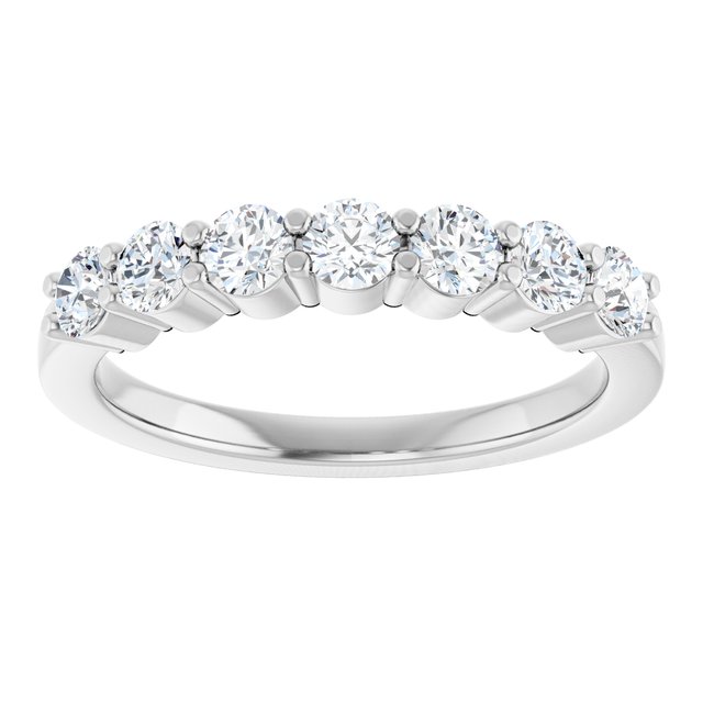 14K White 1/10 CTW Natural Diamond Anniversary Band