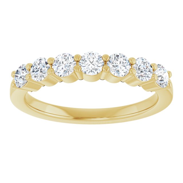 Elegant 14K White Gold Natural Diamond Anniversary Band with 1/10 CTW Sparkle