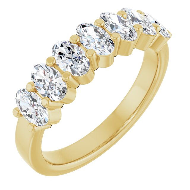 14K Gold Natural Diamond Anniversary Band - Options Available