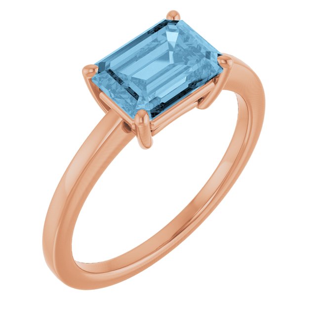 14K Gold Lab-Grown Emerald Ring