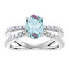 14K Yellow Natural Sky Blue Topaz & 1/3 CTW Natural Diamond Ring