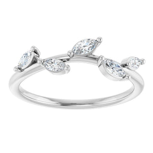 14K Gold Natural Diamond Leaf Ring - Options Available