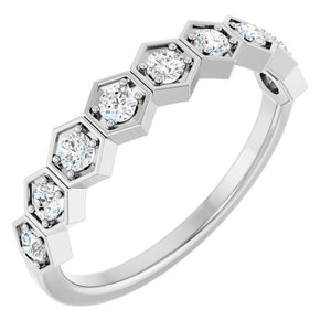 14K Gold Natural Diamond Stackable Ring
