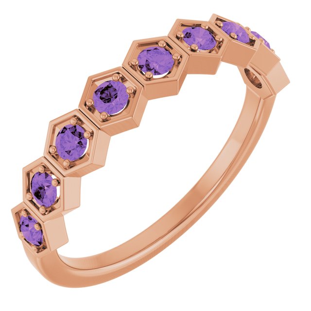 14K Gold Natural Diamond Stackable Ring
