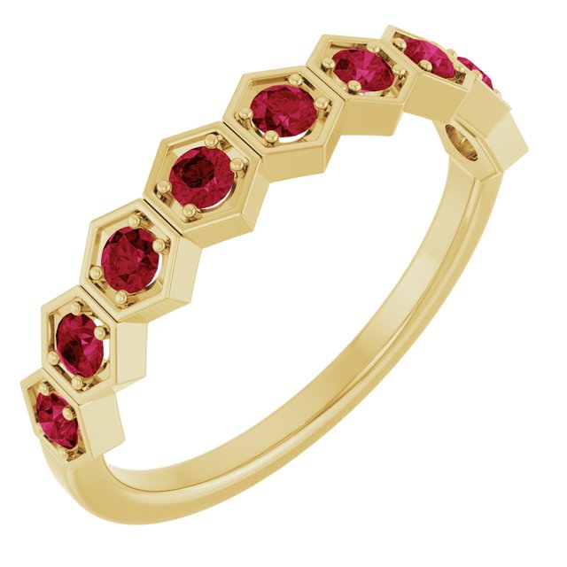 14K Gold Natural Diamond Stackable Ring