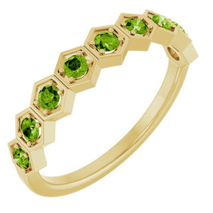 14K Gold Natural Diamond Stackable Ring