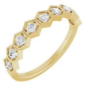 14K Gold Natural Diamond Stackable Ring