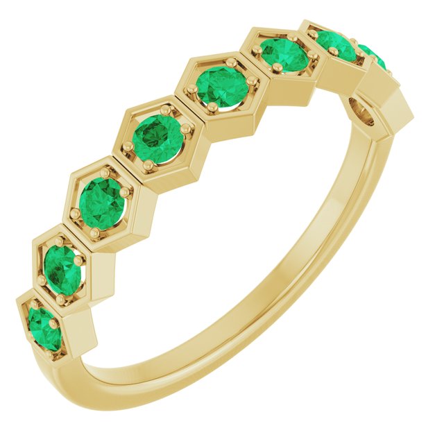 14K Gold Natural Diamond Stackable Ring