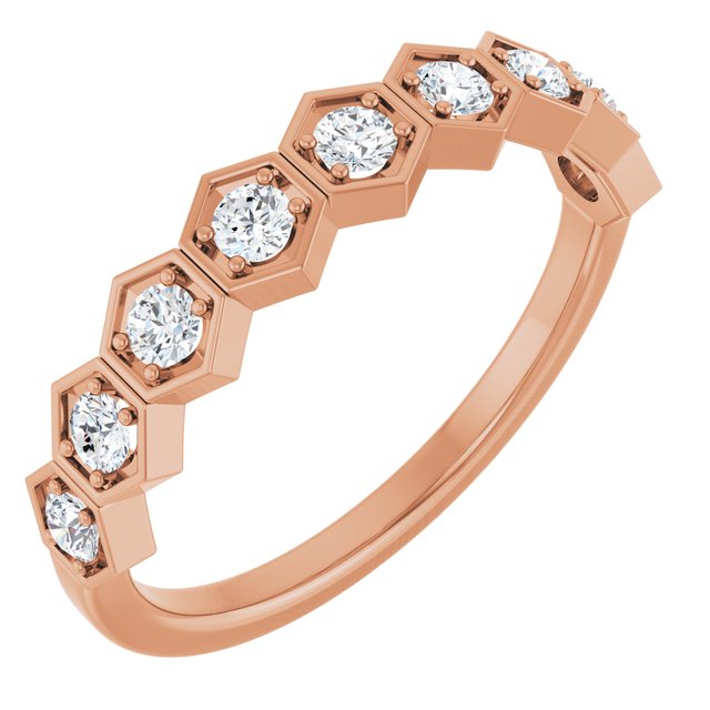 14K Gold Natural Diamond Stackable Ring