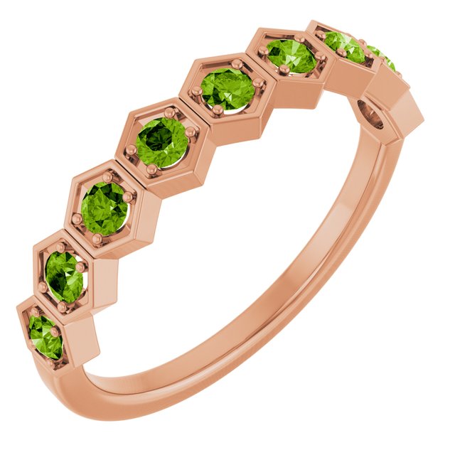14K Gold Natural Diamond Stackable Ring
