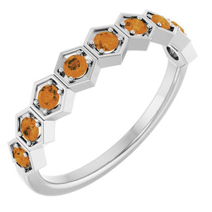 14K Gold Natural Diamond Stackable Ring