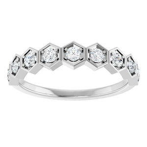 14K Gold Natural Diamond Stackable Ring