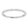 14K White Gold Natural Diamond Anniversary Band with 1/3 CTW Sparkle