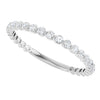 14K White Gold Natural Diamond Anniversary Band with 1/3 CTW Sparkle