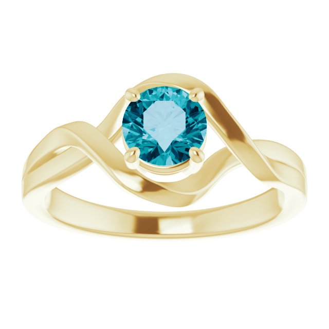 14K Gold Natural London Blue Topaz Ring - Options Available