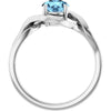 14K Yellow Natural London Blue Topaz Ring