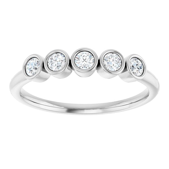 14K Gold, Silver & Platinum Natural Diamond Ring - Options Available