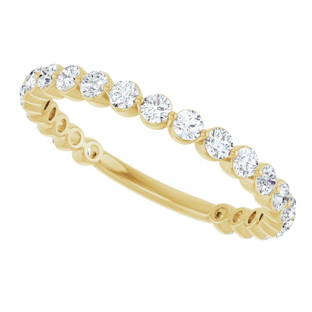 14K White 1/3 CTW Natural Diamond Anniversary Band