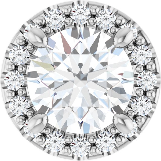 5/8 Ctw Lab-Grown Diamond Halo-Style Pendant