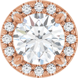 5/8 CTW Lab-Grown Diamond Halo-Style Pendant Crafted in 14K Gold