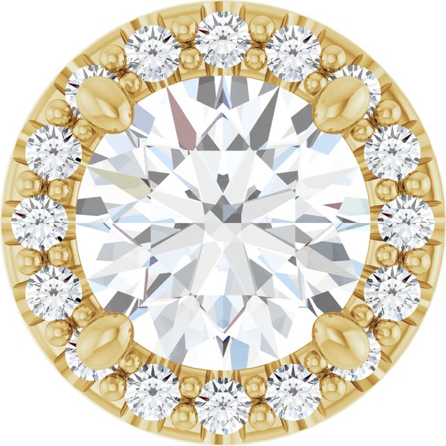 5/8 Ctw Lab-Grown Diamond Halo-Style Pendant