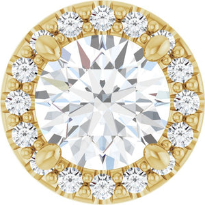 5/8 Ctw Lab-Grown Diamond Halo-Style Pendant