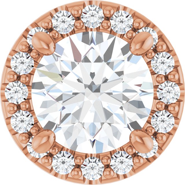 5/8 Ctw Lab-Grown Diamond Halo-Style Pendant