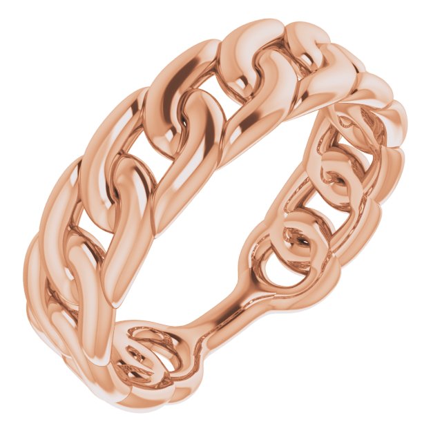14K Gold Stackable Link Ring - Options Available