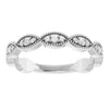 14K White Gold Infinity Diamond Anniversary Ring with 1/5 CTW Natural Stones