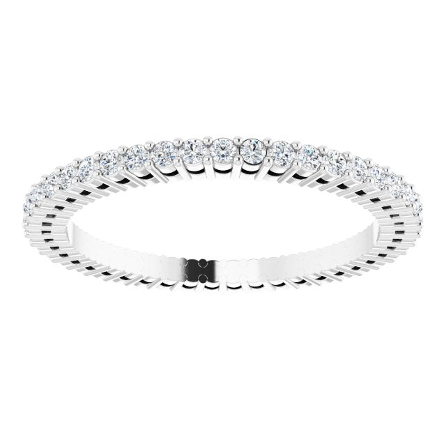 14K Gold & Platinum Natural Diamond Eternity Band - Options Available