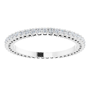 14K Gold & Platinum Natural Diamond Eternity Band - Options Available