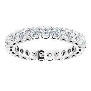 14K Gold & Platinum Lab-Grown Diamond Eternity Ring - Options Available