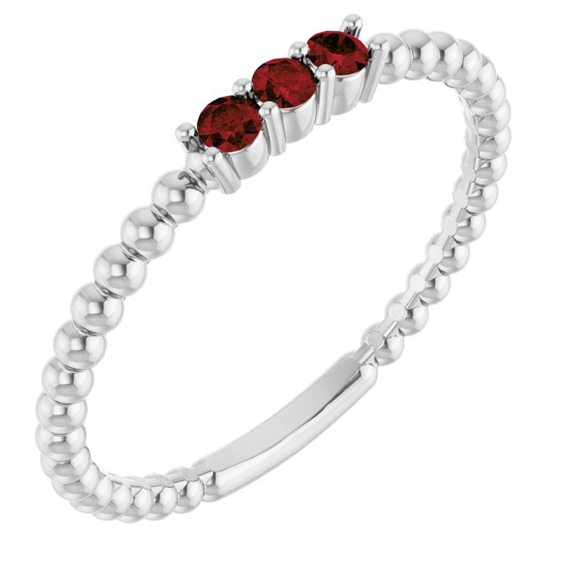 14K Gold Natural Diamond Beaded Ring