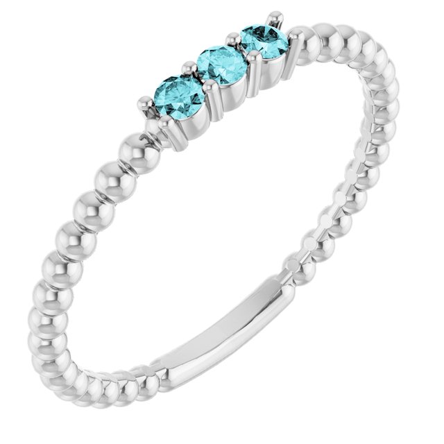 14K Gold Natural Diamond Beaded Ring