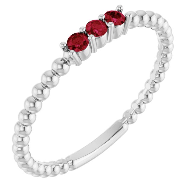 14K Gold Natural Diamond Beaded Ring