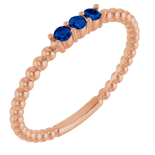 14K Gold Natural Diamond Beaded Ring