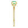 14K Yellow Gold Lab-Grown Emerald & .02 CTW Natural Diamond Ring