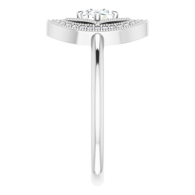 14K White 1/3 CTW Natural Diamond Ring