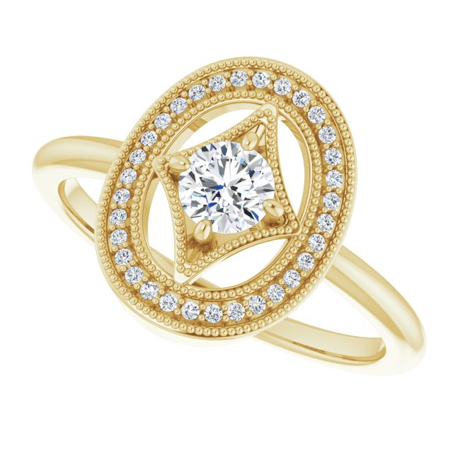 14K White 1/3 CTW Natural Diamond Ring