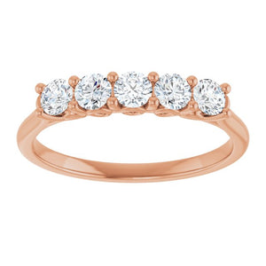 14K White Gold 1/2 CTW Natural Diamond Love Band