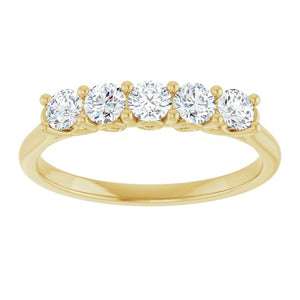 14K White Gold 1/2 CTW Natural Diamond Love Band