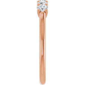 14K White Gold 1/2 CTW Natural Diamond Love Band