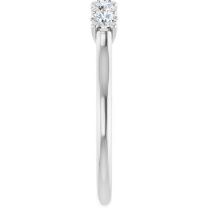 14K White Gold 1/2 CTW Natural Diamond Love Band
