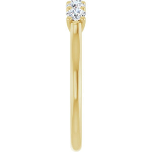 14K White Gold 1/2 CTW Natural Diamond Love Band